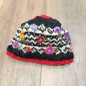 Lost Horizons Wool embroidered knit Hat Made in Nepal